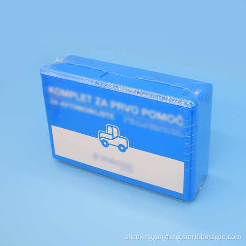 China wholesale blue color storage medical equipment safety first aid kit emergency box